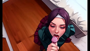 Gadis Muslimah Berhijab Tunduk Dan Luluh Di Lutut, Mengulum Batangku Dengan Penuh Nafsu