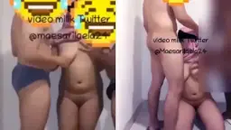 Tante Berjilbab Ganas Melayani Dua Batang Kemaluan Pria